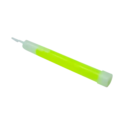 The 15 cm Green Glowstick, packaged individually in a foil bag, provides a reliable glow for 8-12 hours, with potential illumination lasting up to 48 hours, making it ideal for emergency and recreational use.