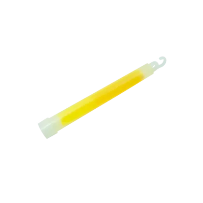 The Yellow Glowstick, 15 cm in length and 1.5-1.9 cm in thickness, provides reliable illumination for 8-12 hours, with potential visibility lasting up to 48 hours. Each glowstick is individually packaged in a foil bag to ensure freshness and optimal performance.