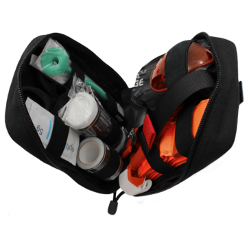 The NORSE RESCUE® D-FAK (Diplomat First Aid Kit) is a compact yet comprehensive emergency solution tailored for diplomats, packed in a discreet 19x12 cm pouch. It includes essential medical supplies for immediate response, ensuring preparedness for a variety of scenarios. The kit combines functionality with efficiency, encapsulating the essentials needed to address urgent medical situations effectively. - BA-100130