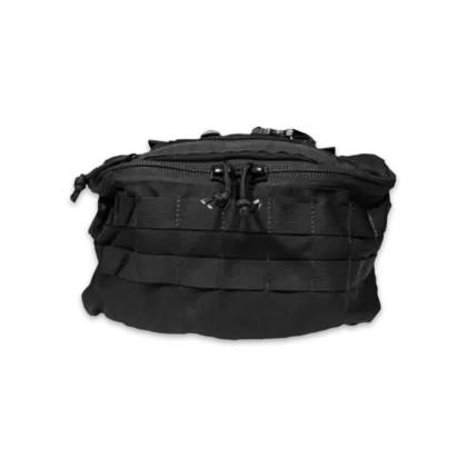 The First Responder Bag (Black) is a mid-sized waist pack designed for efficient and comfortable gear transport, ideal for sports trainers, ski patrol, and first responders needing quick access to essential supplies.