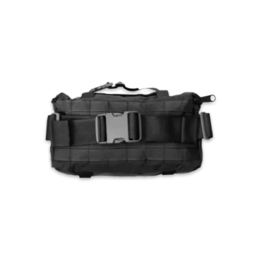 The First Responder Bag (Black) is a mid-sized waist pack designed for efficient and comfortable gear transport, ideal for sports trainers, ski patrol, and first responders needing quick access to essential supplies.