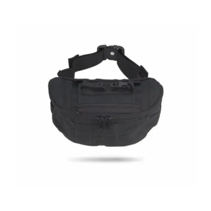 The First Responder Bag (Black) is a mid-sized waist pack designed for efficient and comfortable gear transport, ideal for sports trainers, ski patrol, and first responders needing quick access to essential supplies.