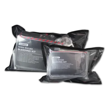 The NORSE RESCUE® Bleeding Kit Large is a comprehensive assembly designed to address severe and life-threatening bleedings. This kit, customizable to meet individual needs, includes a selection of meticulously chosen products such as the C-A-T Tourniquet and NORSE RESCUE® essentials, ensuring you're prepared to handle emergencies with confidence and efficiency.