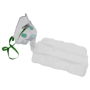 The NORSE RESCUE® Non-Rebreathing Mask is an essential emergency medical tool designed to deliver high concentrations of oxygen to patients, preventing hypoxia and supporting optimal care. Featuring a reservoir bag, this mask ensures a consistent and robust oxygen supply, crucial for maintaining adequate blood oxygen levels in critical situations. - BR-00113