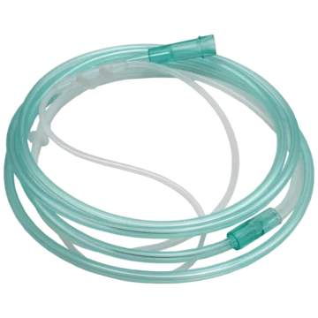 The NORSE RESCUE® Oxygen Cannula L is a large-sized, straight nasal cannula designed for enhanced patient comfort. Made from soft, flexible, and non-sticky material, it reduces pressure and friction on sensitive ear and face areas, ensuring a more comfortable oxygen therapy experience. Its length of 200 cm allows for easy movement and use. - BR-100076
