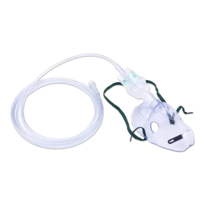 The NORSE RESCUE® Nebulizer Mask, Medium, is specifically designed for pediatric patients, providing a comfortable and effective solution for children requiring nebulized medication or oxygen supplementation. Featuring a 200 cm hose for flexibility and mobility, this mask ensures efficient medication delivery and patient comfort during treatment.