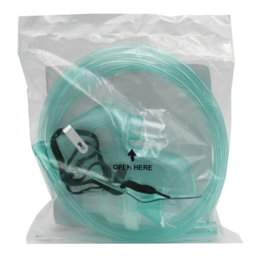 The NORSE RESCUE® Nebulizer Mask L3 for adults is designed to provide effective nebulization treatment, suitable for oxygen supplementation and medication administration. It ensures efficient medication absorption through nebulization, equipped with a 200 cm hose for enhanced mobility and comfort during use. - BR-100081