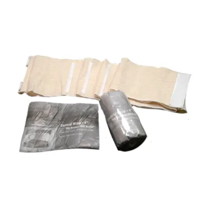 The 4" Control Wrap is engineered to enhance ease and efficiency in high-stress situations. Incorporating unique 'brakes' within its elastic bandage design, similar to those found in Olaes and Blast bandages, it prevents accidental unrolling and aids in maintaining optimal pressure and placement, ensuring secure and reliable wound management.