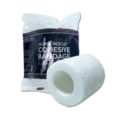 The NORSE RESCUE® Cohesive Bandage offers secure, comfortable support with its unique double adhesive design that sticks to itself, not to skin. Ideal for fixation bandaging, retention of wound dressings, and light compression, this breathable bandage ensures reliable application without the risk of slippage or discomfort, enhancing the healing process.