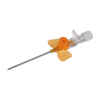 The 14G IV-Cannula, 2.2 x 50 mm in size, features an orange color for easy identification. It is designed for reliable and comfortable intravenous access, ensuring smooth injections and aspirations.