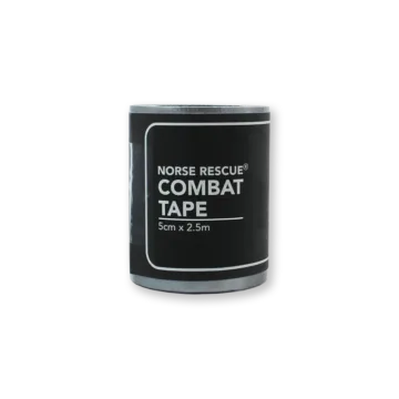 The NORSE RESCUE® Combat Tape is a robust, multi-purpose duct tape designed for medical emergencies, offering enhanced support and reinforcement for bandages, gauzes, and compression dressings. With its high-quality adhesive and hand-tearable design, this tape ensures quick, efficient use in critical situations, making it an essential addition to any medic's toolkit.