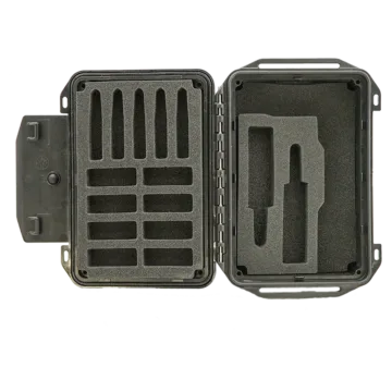 The CTOMS™ DrugBox™ 206 w/Precut Foam V1 is a waterproof, crush-resistant container designed to securely hold frontline medications. It features an automatic pressure equalization valve and precut foam inserts for optimal protection and organization.