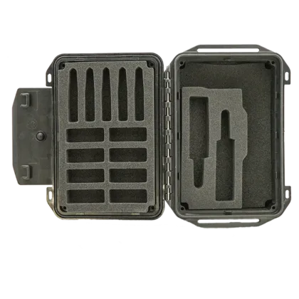 The CTOMS™ DrugBox™ 206 w/Precut Foam V1 is a waterproof, crush-resistant container designed to securely hold frontline medications. It features an automatic pressure equalization valve and precut foam inserts for optimal protection and organization.