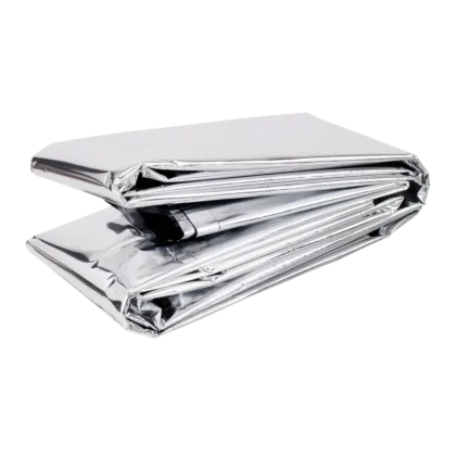 The NORSE RESCUE® Emergency Blanket is a crucial survival tool, designed to offer compact emergency protection in all weather conditions by retaining 90% of body heat. Made from high-quality materials comparable to more expensive foil blankets, it is waterproof, windproof, and incredibly lightweight, ensuring easy storage and reliability. The blanket features a 12 miu silver/silver construction, optimizing thermal efficiency and durability.