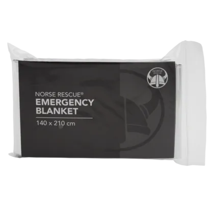 The NORSE RESCUE® Emergency Blanket is a crucial survival tool, designed to offer compact emergency protection in all weather conditions by retaining 90% of body heat. Made from high-quality materials comparable to more expensive foil blankets, it is waterproof, windproof, and incredibly lightweight, ensuring easy storage and reliability. The blanket features a 12 miu silver/silver construction, optimizing thermal efficiency and durability.