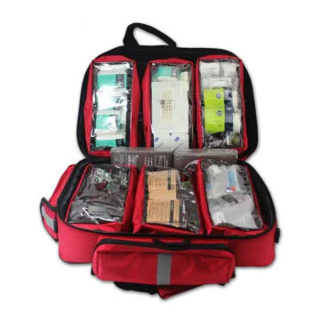 The Vehicle Trauma Kit (1-9 pcs.) is expertly assembled to meet EU commission standards, providing essential medical supplies in a durable, EU-compliant bag. It ensures comprehensive support and readiness for vehicle-based emergencies, making it an indispensable resource for deployed vehicles. - EU-KIT-II-1-9