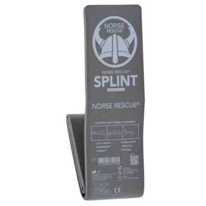 The NORSE RESCUE® Splint is an adaptable, foam-padded aluminum splint for immobilizing all extremities. Lightweight and malleable, it offers patient comfort and can be shaped into various forms for targeted support. It's easily customizable with scissors to fit any size, making it an essential tool for effective injury management. Ideal for various conditions, this splint is compact, waterproof, and easily storable. - IM-00047-1