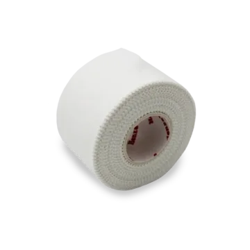 Henza Sports Tape, 3.8 cm x 10 m, is a light adhesive white tape, popular for its inelastic properties, providing reliable support and stability for sports injuries.