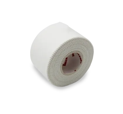 Henza Sports Tape, 3.8 cm x 10 m, is a light adhesive white tape, popular for its inelastic properties, providing reliable support and stability for sports injuries.