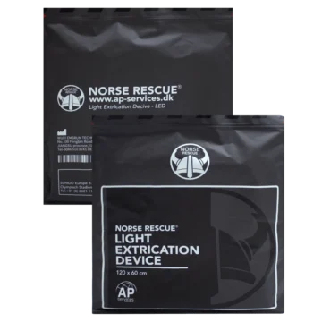 The NORSE RESCUE® Light Extrication Device is an essential tool designed for emergency situations, doubling as a disposable Backboard cover and a Patient Transfer System. With a load capacity exceeding 315 kg and constructed from water-resistant coated woven polyethylene, this device ensures safe and efficient patient handling. Featuring six large handholds for secure grips, it is ideal for use in everyday emergencies and mass casualty scenarios. - LS-49