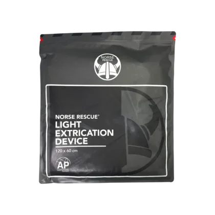 The NORSE RESCUE® Light Extrication Device is an essential tool designed for emergency situations, doubling as a disposable Backboard cover and a Patient Transfer System. With a load capacity exceeding 315 kg and constructed from water-resistant coated woven polyethylene, this device ensures safe and efficient patient handling. Featuring six large handholds for secure grips, it is ideal for use in everyday emergencies and mass casualty scenarios.