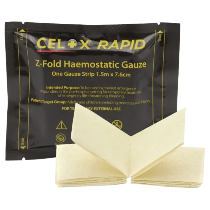 CELOX Rapid Hemostatic Gauze 5ft, Z-fold