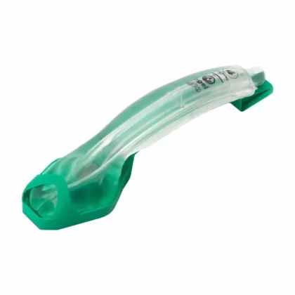 The i-gel® O2 Resus Pack (Size 4) is designed for medium adults (50-90kg) and includes an i-gel O2 airway device, green hook ring, lubricant sachet, airway support strap, and a 12FG suction tube for efficient airway management and resuscitation.