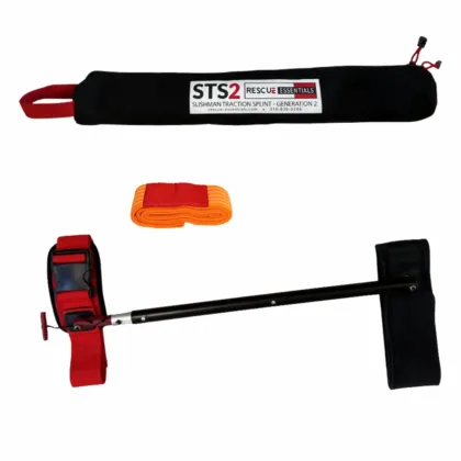 The Slishman Traction Splint Gen2 (STS Gen2) enhances the efficiency and ease of applying traction splints, offering swift application in under 60 seconds and exceptional patient comfort. With no individual poles to assemble and a compact, lightweight design, it's an essential tool for emergency responders managing leg fractures.