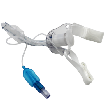 This flexible, cuffed 6 mm tube is designed for emergency cricothyrotomy procedures, ensuring secure airway management. Made from medical-grade PVC, it includes a full-length radio-opaque line for clear identification of placement, an ISO standard connector for compatibility with ventilation equipment, and a neck strap for stability. - AW-100002