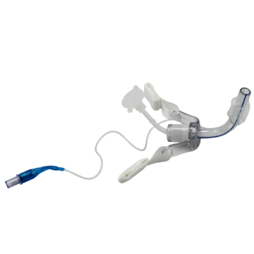 This flexible, cuffed 6 mm tube is designed for emergency cricothyrotomy procedures, ensuring secure airway management. Made from medical-grade PVC, it includes a full-length radio-opaque line for clear identification of placement, an ISO standard connector for compatibility with ventilation equipment, and a neck strap for stability. - AW-100002