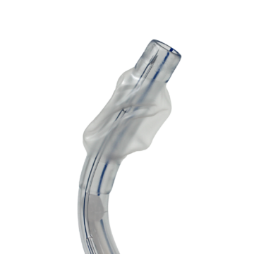 This flexible, cuffed 6 mm tube is designed for emergency cricothyrotomy procedures, ensuring secure airway management. Made from medical-grade PVC, it includes a full-length radio-opaque line for clear identification of placement, an ISO standard connector for compatibility with ventilation equipment, and a neck strap for stability. - AW-100002