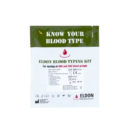 The Eldoncard One Man Kit allows quick and reliable blood grouping using dry format cards. It offers a portable and easy-to-use solution for determining AB0-Rhesus blood types outside of a lab setting, making it ideal for emergencies, remote locations, and clinical use.