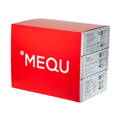 The MEQU Starter Kit includes a Power Pack, Charger, and 5 °M Warmers designed for emergency IV blood transfusions. This portable system rapidly warms fluids, heating blood from cold to body temperature in seconds, ensuring fast and reliable care in critical situations.