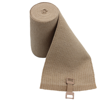 The Lastodur Compression Bandage (10 cm x 7 m) is a high-quality, permanently elastic long-stretch bandage designed for strong compression therapy. With an elasticity of approximately 180%, it provides well-controllable compression, ensuring a secure, close-fitting application for effective bandaging. - CL-100175