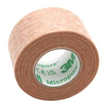 Micropore Permeable Adhesive Tape (2.5 cm x 9.1 m) is a skin-friendly surgical tape designed for secure fixation, even on delicate and sensitive skin. Its breathable, long-lasting adhesive remains effective in humid conditions and is easily removed without causing discomfort. Ideal for securing dressings, covering small wounds, and preventing blisters, it’s available in white and light brown for discreet applications. - O-105350