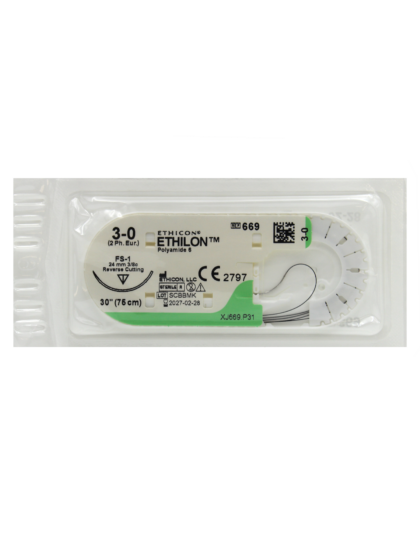 Ethilon Suture 3-0 FS-2 Needle