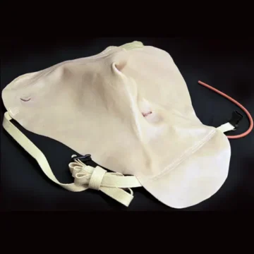 The Shrapnel Wound Axillary (Right) is a wearable wound simulator depicting a shrapnel injury from shoulder to armpit. Featuring dual bleeding sites, realistic tissue detail, and a secure wrap-around design, it enables effective training in wound packing and hemorrhage control. - SÅR-WW3-907