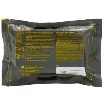 Celox™ Gauze Z-Fold 3 m is a chitosan-coated, non-woven hemostatic dressing that rapidly controls severe bleeding in deep or irregular wounds. Its compact, easy-apply design makes it indispensable for military, tactical, and emergency responders. - Cl-00017