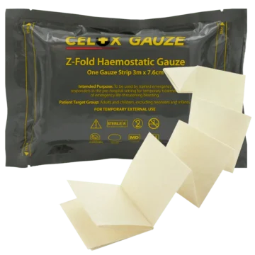 Celox Gauze Z-Fold 3m CE, Hemostatic