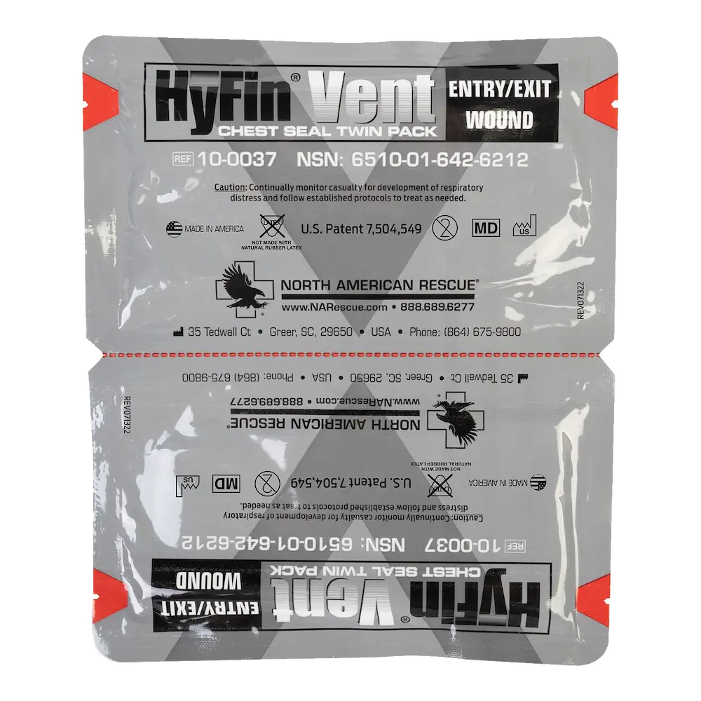 Dressing, Hyfin Chest Seal Vent Twin 1 Dressing, Hyfin Chest Seal Vent Twin