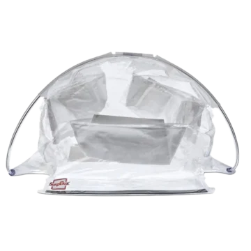 The SurgiBubble is a sterile, single-use inflatable surgical enclosure designed to create a controlled barrier around the surgical site. It helps isolate the procedure area from external contamination while supporting safe access for surgical intervention. - AC-28